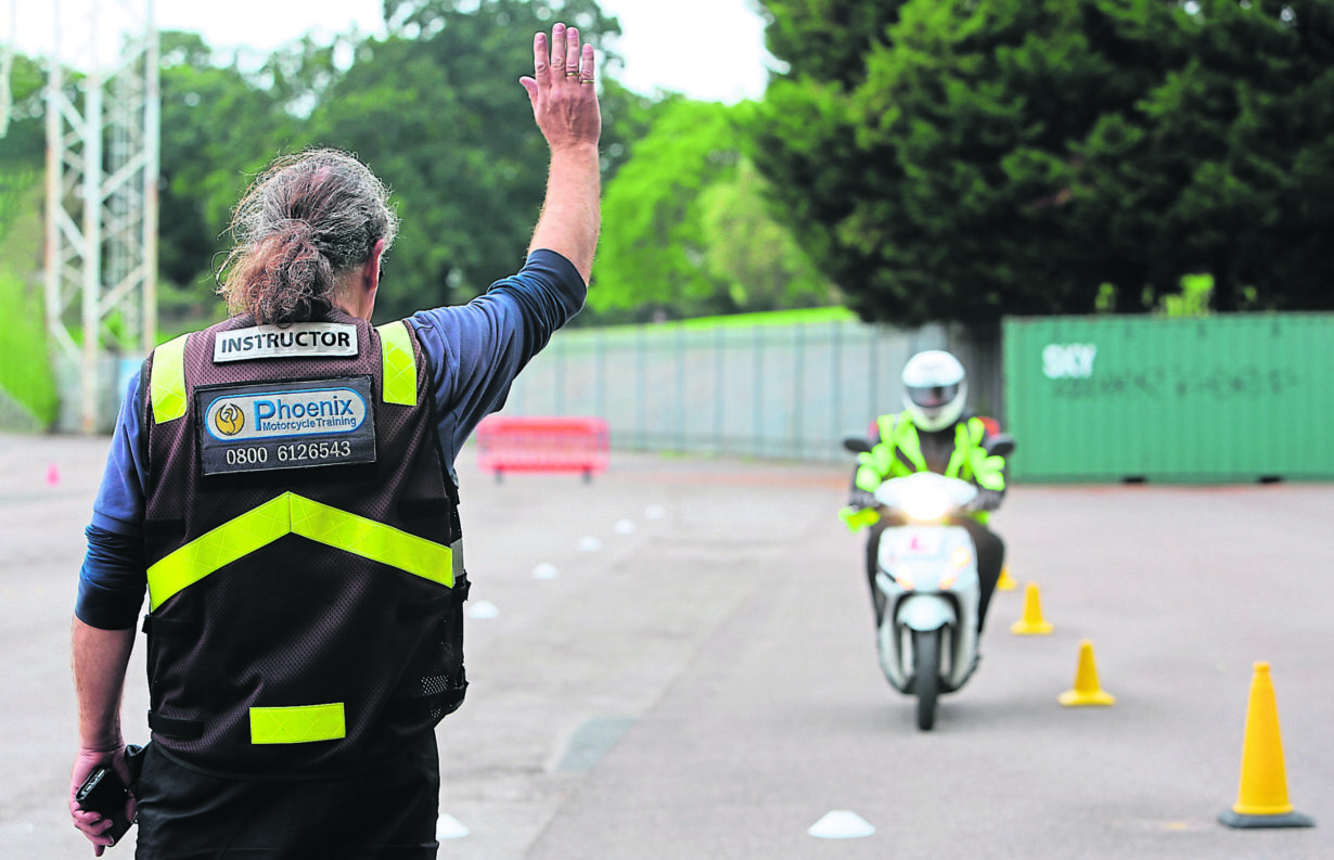 Emergency Stop on a motorcycle