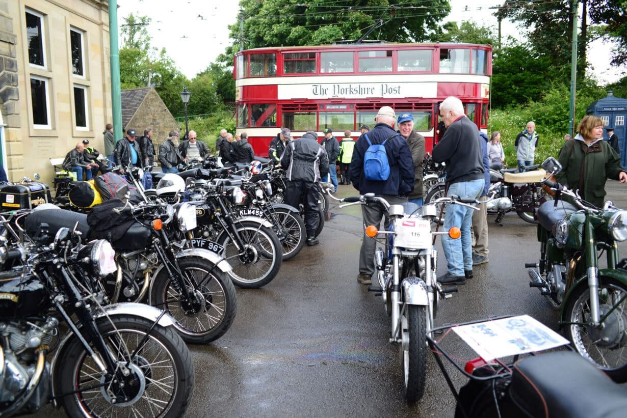 Classic Bikes at Town End - Crich Tramway Village