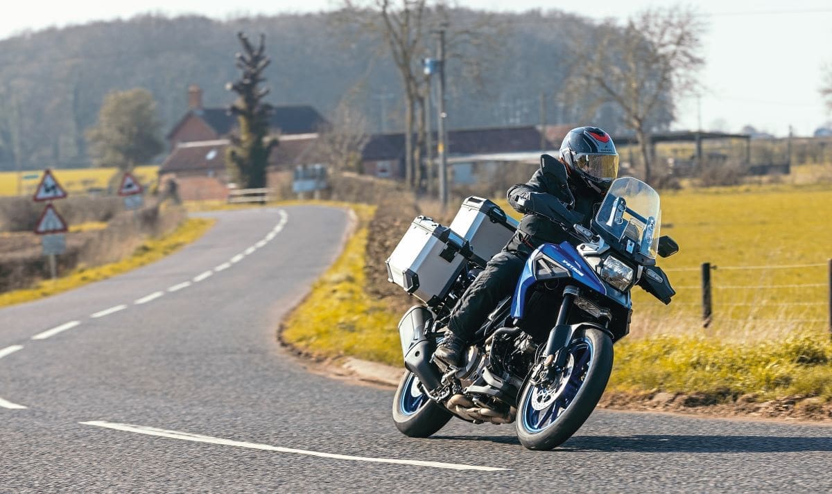 Riding Suzuki V-Strom 1050 Tour on the road