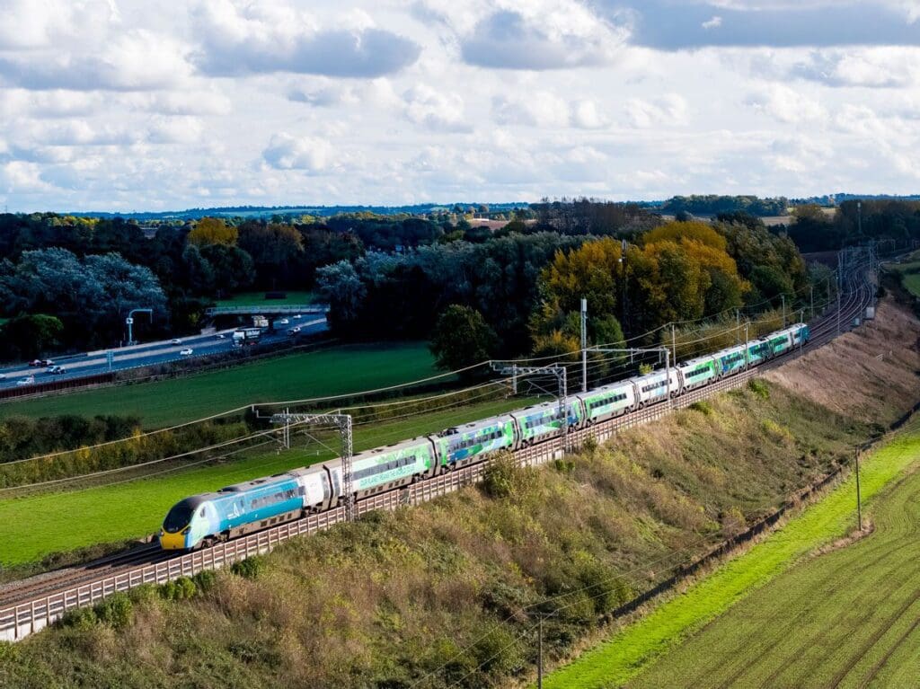 Climate train travelling to COP26