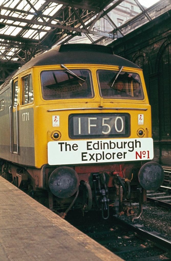 Pictured at the York Railfest on May 29, 2004, No. 47815 (previously 47760 and 47155) has been repainted into two-tone green and given its original number D1748. Currently owned by West Coast Railways, the loco carries Great Western nameplates.
