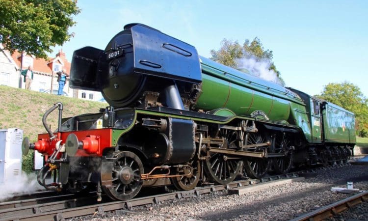 The ‘Flying Scotsman’ arrives on the Swanage Railway for a three-week visit