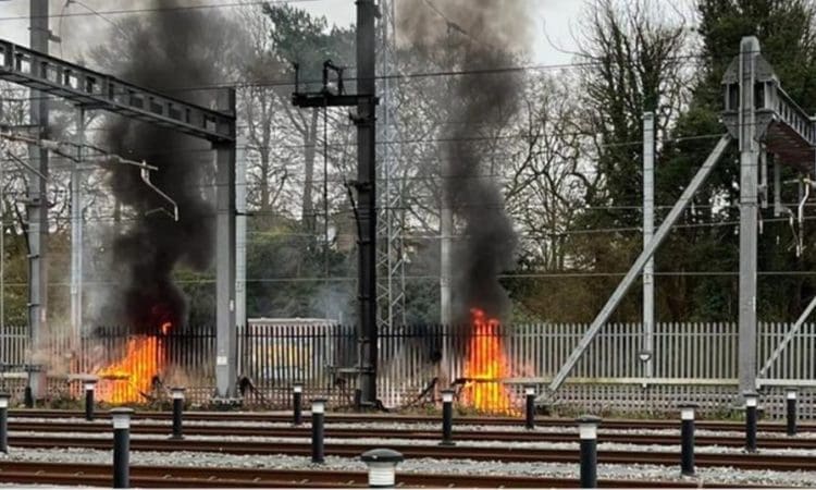 Trackside fire disrupts London Paddington services