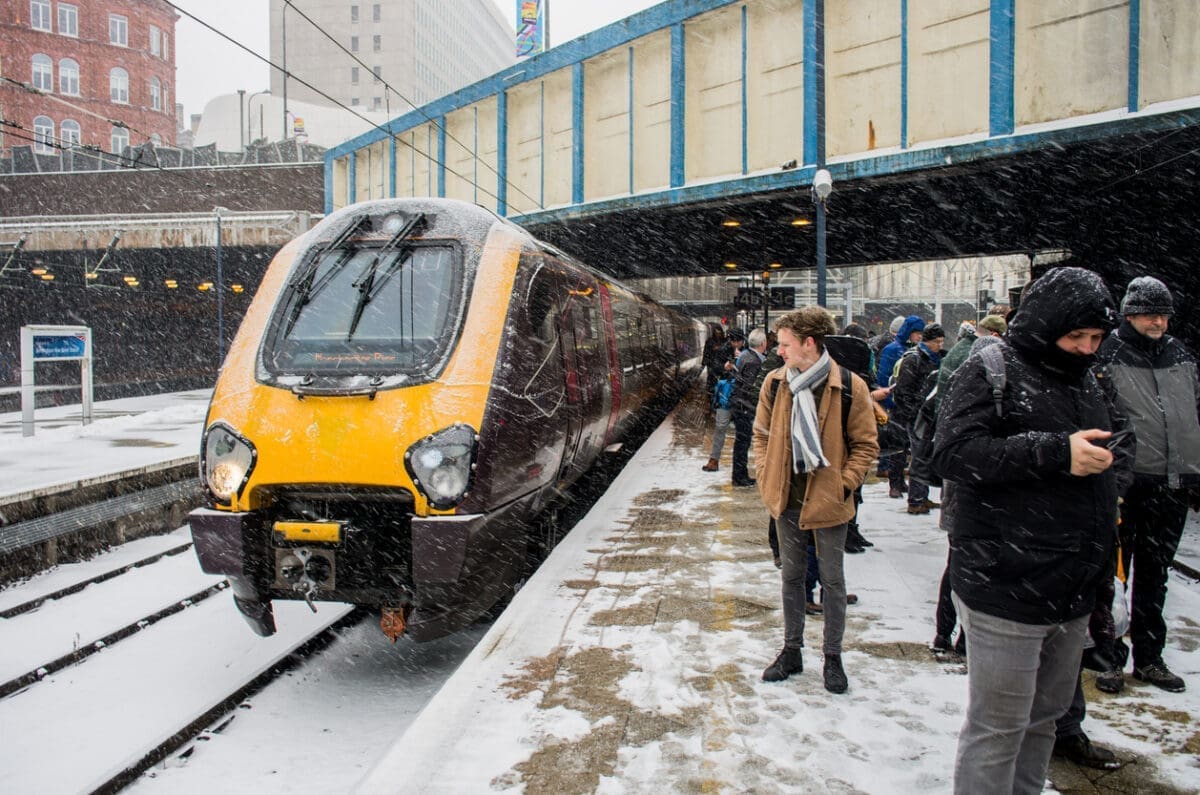 Why does snow prevent rail services from running?