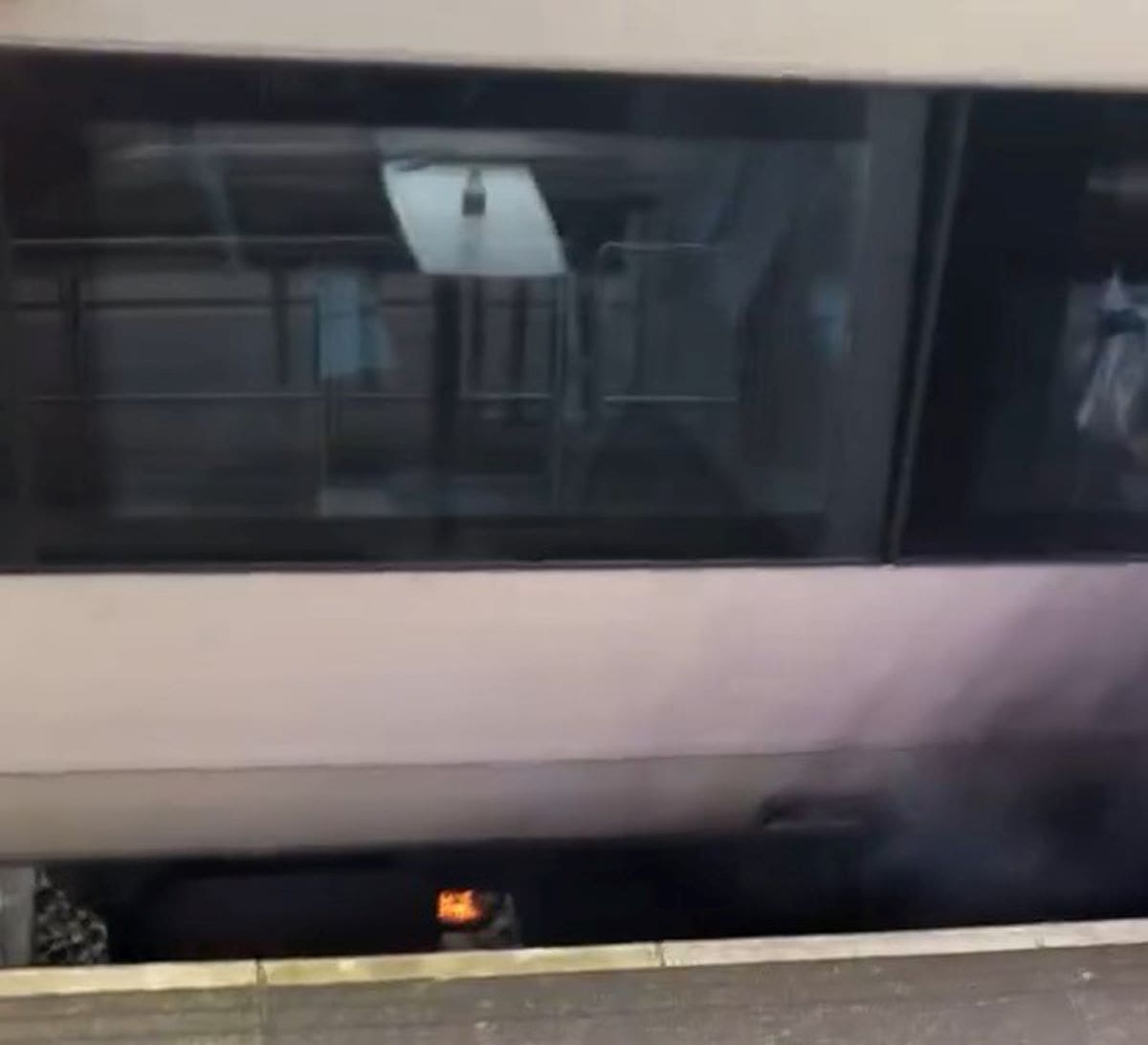 Gatwick Airport railway station reopens after fire under train