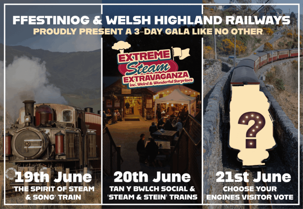 Extreme Steam Extravaganza set for Ffestiniog & Welsh Highland Railways