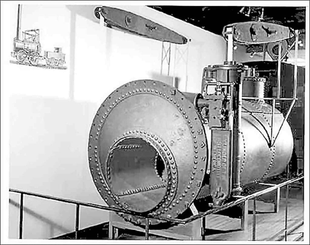 The boiler of the original Stourbridge Lion on public display at the Baltimore & Ohio Railroad Museum, Baltimore.