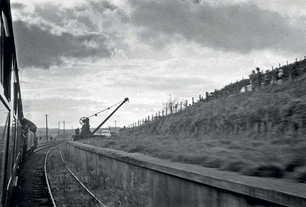 The Wansbeck Piper’ passes Knowesgate station, where the loading bay and an old crane still remained.