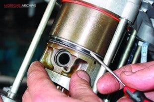 Assembling a Yamaha XS650 motorcycle engine and gearbox