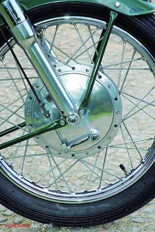 1959 Norton Model 50 front wheel and brake