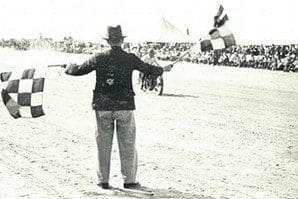 Glass plates: Beach racing at Saltburn, 1932
