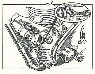 AJS Motorcycle engine artwork