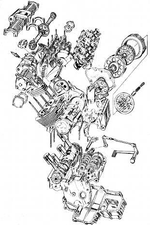 Honda 250cc four cylinder racing motorcycle engine