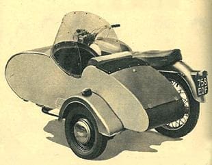 Norton Dominator and Dolomite motor cycle and sidecar test