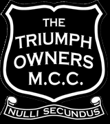 A Triumph Owners MCC logo, yesterday...