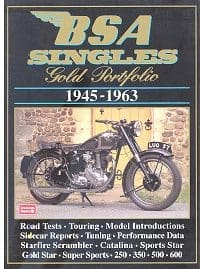 BSA Singles Gold Portfolio, 1945 to 1963