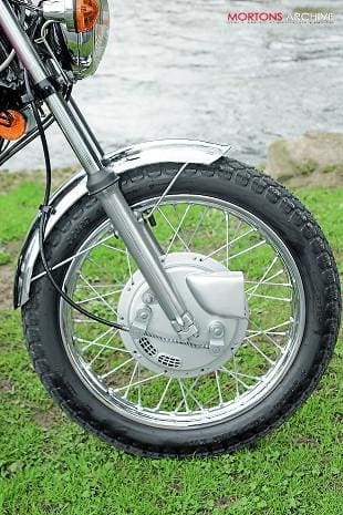 BSA A65L Lightning front wheel and forks