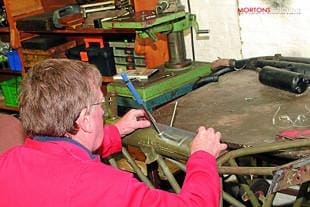 CanAm 250cc Bombardier motorcycle workshop rebuild with Mick Grant
