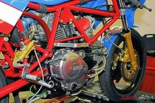 On the bench in the immaculate GTEC Performance workshop Jeff sets to work on bringing the little Ducati back to life