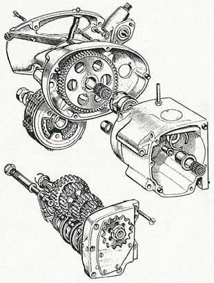 MZ racing 124cc motorcycle engine