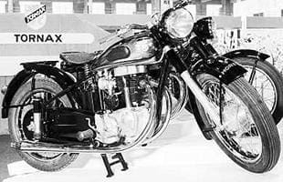 1951 plunger-framed 350cc ohv Horex classic motorcycle on display in Brussels