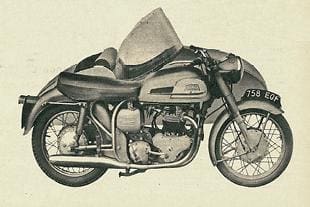 Norton Dominator and Dolomite motor cycle and sidecar test