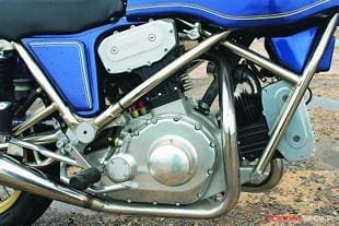 Hesketh V-twin motorcycle engine
