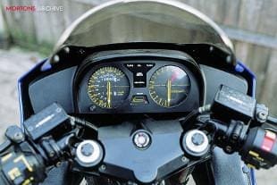 Honda VF motorcycle dashboard