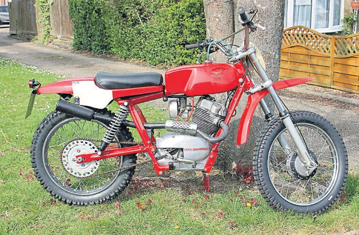 A 1968 Moto Guzzi Stornello which was given the Michele Fraire treatment.