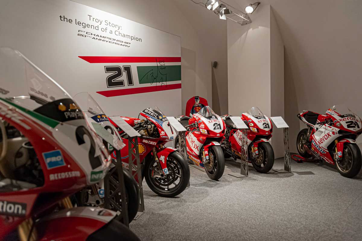 Ducati Museum new exhibition celebrates Troy Bayliss WSB title win