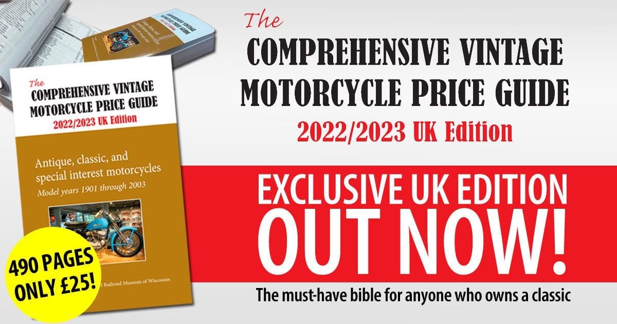 The Exclusive UK 2022/2023 Edition of The Comprehensive Vintage Motorcycle Price Guide is On-sale!