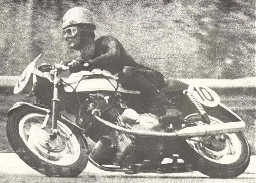 Augusto Brettoni was both a Laverda dealer and a works rider, and is seen here en route to winning the 1970 Monza 500 in partnership with Sergio Angiolini. They rode production SFs, not race-shop specials