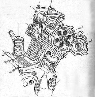 Lawrence Watts technical motorcycle illustration