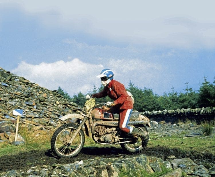 Malcolm Smith on a Husqvarne in the 1975 ISDT
