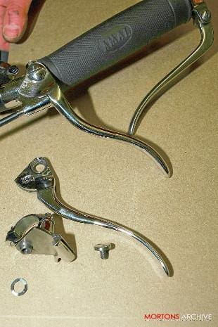 Replica Bowden lever in polished stainless steel