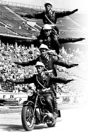 German police practising stunts in 1958