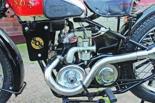 SOS DW classic motorcycle engine