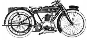 Sun 250cc two stroke classic motorcycle, powered by Villiers engine