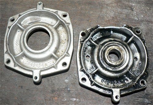 On the right, a bearing housing that Phil 'prepared' earlier...