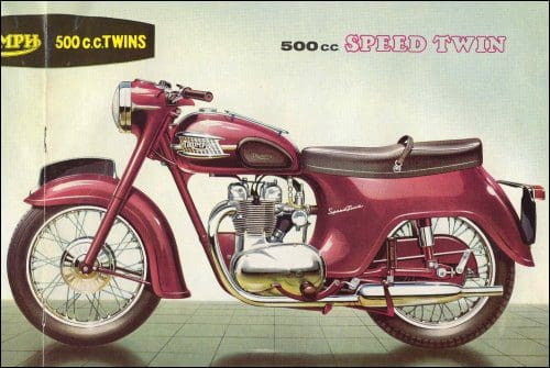 By 1958 the Speed Twin had come over all coy and was hiding its lights underneath a bushel