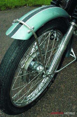 1955 Triumph Trophy front wheel