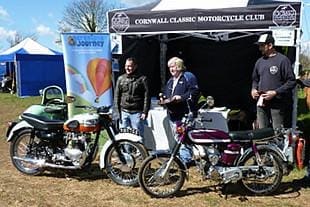 Triumph Bonneville and Yamaha FS1E