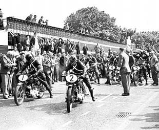 Vincents line up for the 1949 Clubman's TT