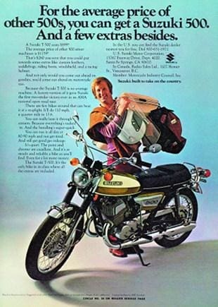 Suzuki GT500 two stroke twin motorcycle