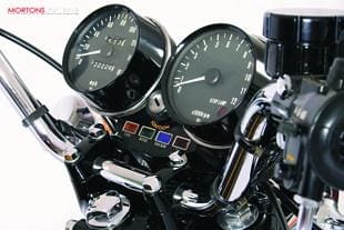 Kawasaki Z1A motorcycle instrument dials