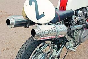 Yamaha XS racing motorcycle
