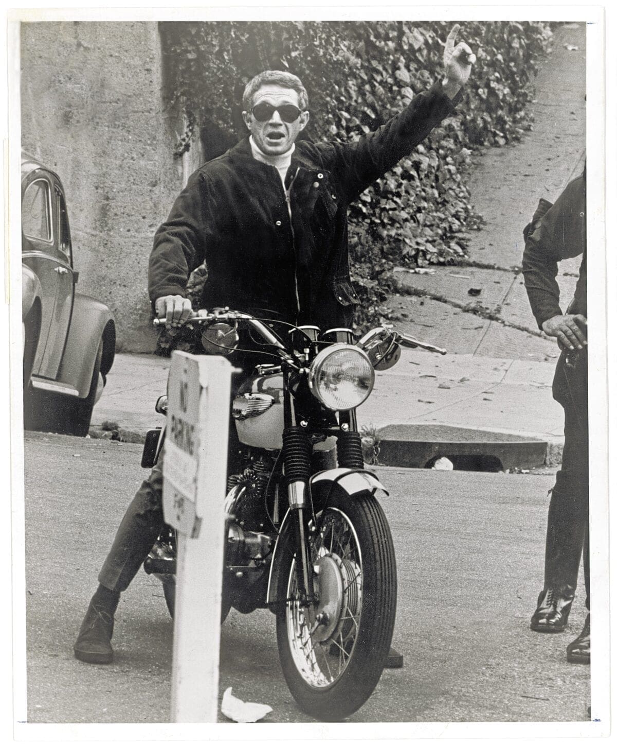 Blast from the past Steve McQueen on a Triumph