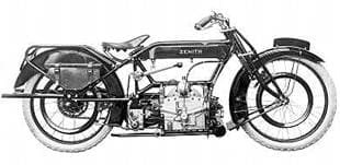 1923 500cc Zenith classic motorcycle with Bradshaw engine