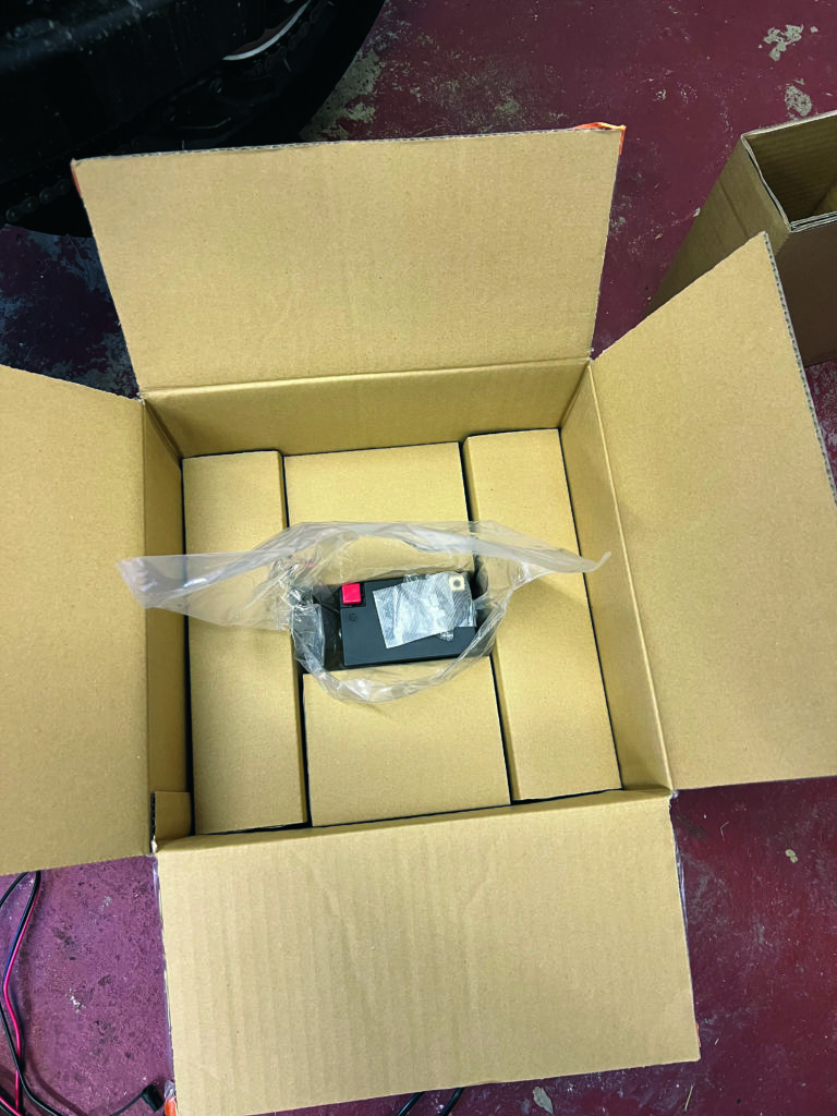 A modern battery delivered. Waste?