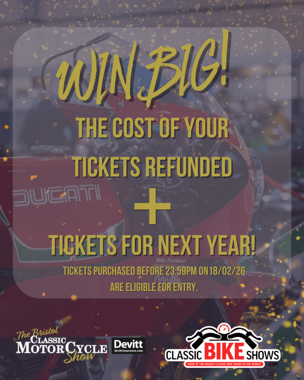 Win Big at The Bristol Classic Motorcycle Show 2026!